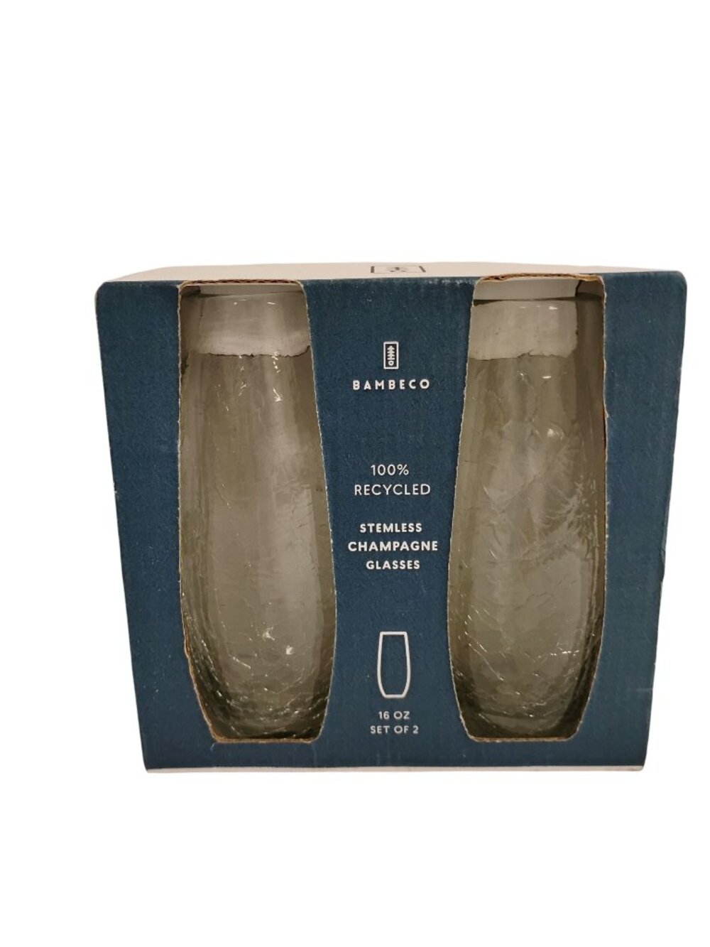 Bambeco Stemless Champagne Glasses Set Of 2 16 Oz Handcrafted